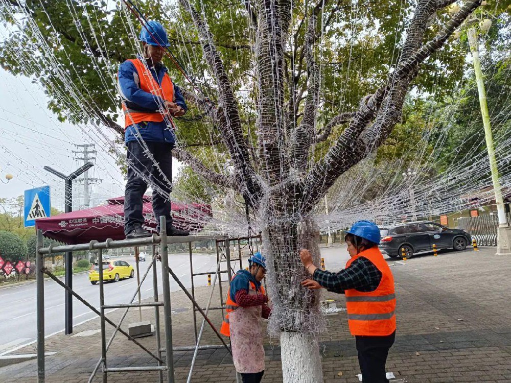 重庆涪陵区城区2024年迎春灯饰工程启动